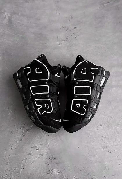 Air More Uptempo Black White